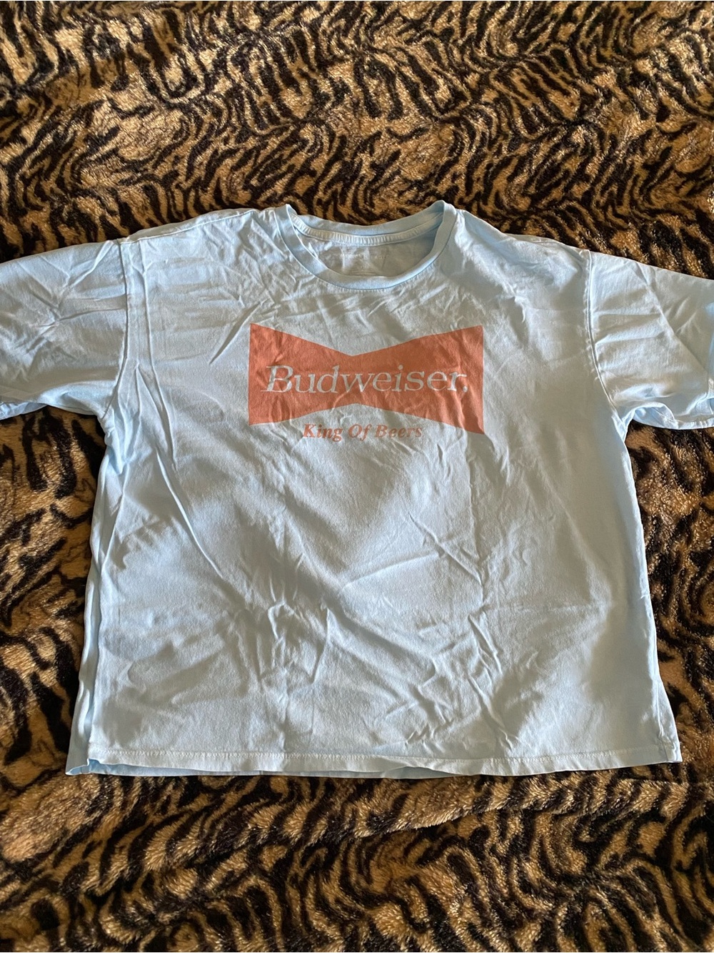 American Eagle Budweiser Light Blue Graphic Women’s T-Shirt